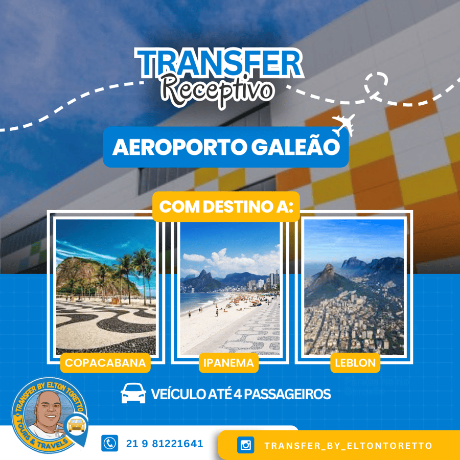 Transfer saindo do Aeroporto Galeão - Rio de Janeiro