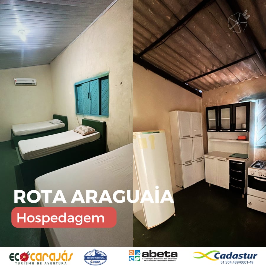 É possível contratar hospedagem com quarto para dormir e cozinha compartilhada.