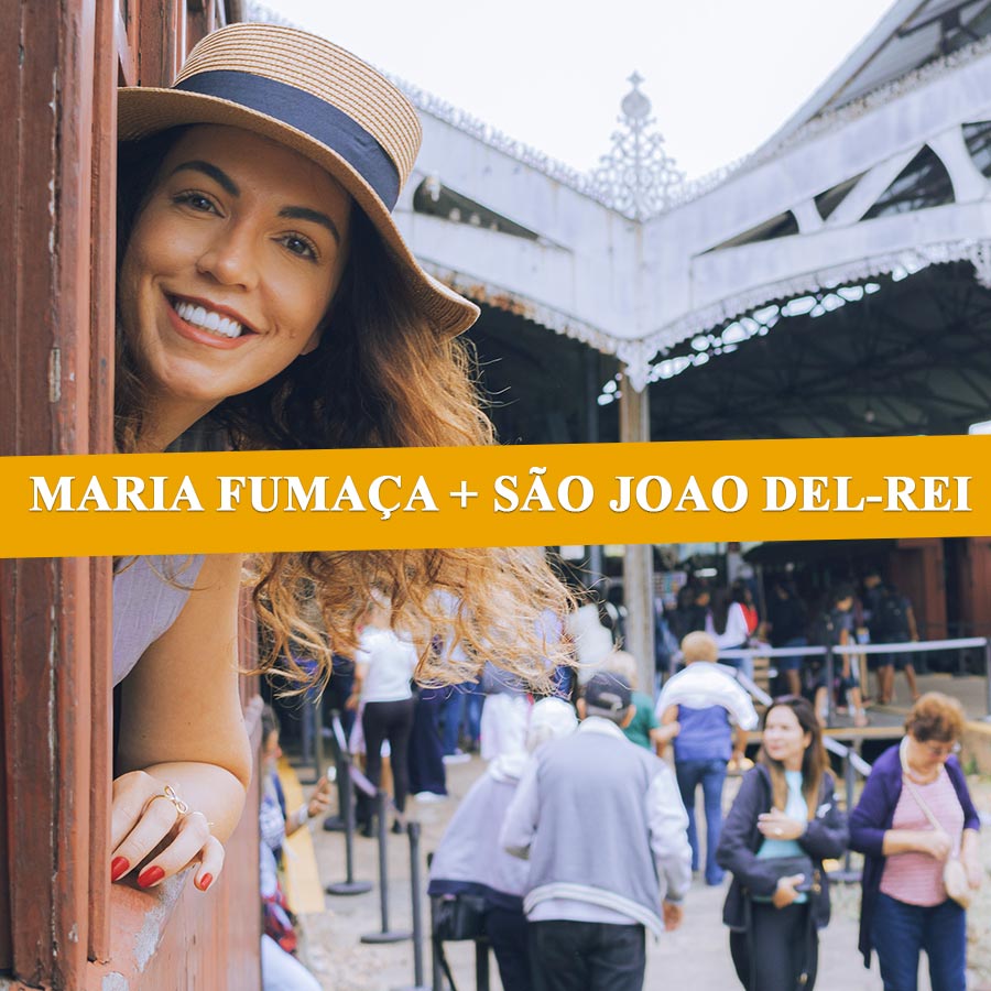 Embarque por aqui! Maria Fumaça + City Tour em São João del Rei