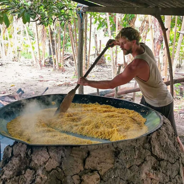 Produção de farinha artesanal: experiência autêntica na Amazônia