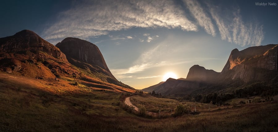 Visual do Vale dos Frades ao entardecer