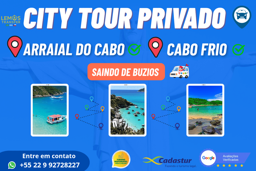 Transfer Privado Búzios ↔ Arraial do Cabo – Ida e Volta  Viaje com total conforto e segurança com nosso transfer privado de ida e volta entre Búzios e Arraial do Cabo. 🚐✨