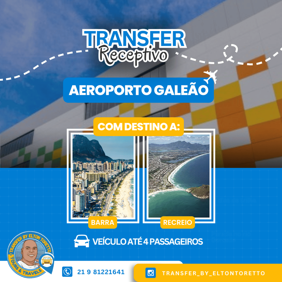 Transfer Saindo do Aeroporto Galeão - Rio de Janeiro