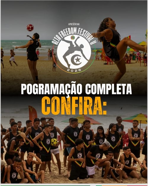 Homenageando o Esporte Altinha no Alta Freedom Festival II 2026 em Canoa Quebrada