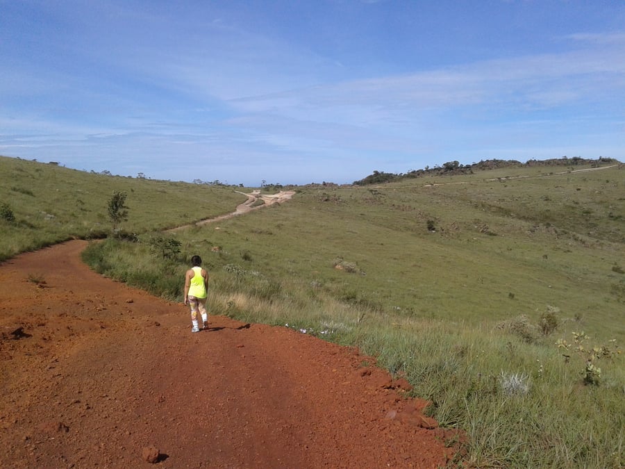 Participante na trilha