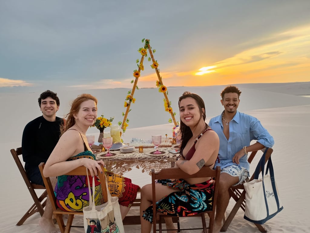 Piquenique nas dunas dos Lençóis