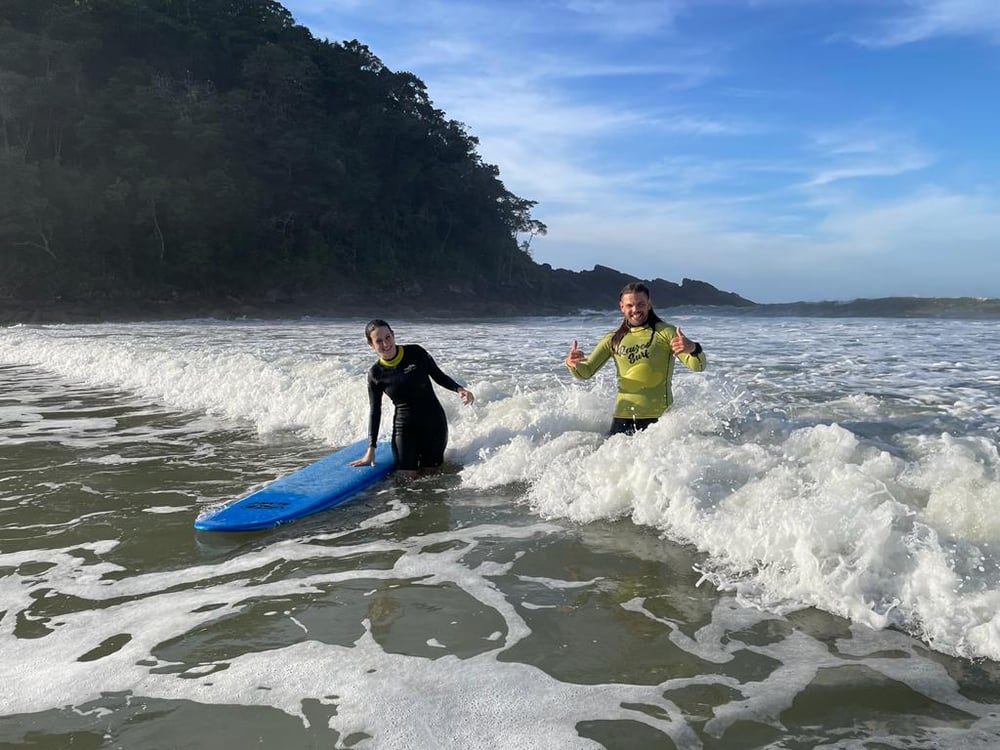 Curso de Surf Com 5 Aulas na Praia de Boracéia (Pacote)