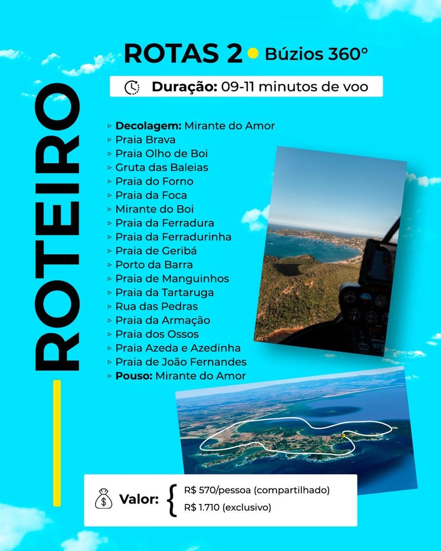 Voo de Helicóptero em Búzios RJ