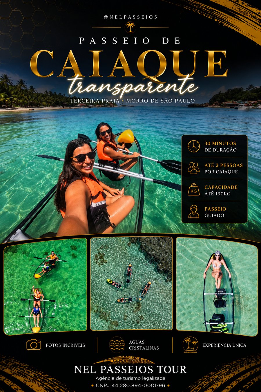     Viva o Caiaque Transparente em Morro de São Paulo