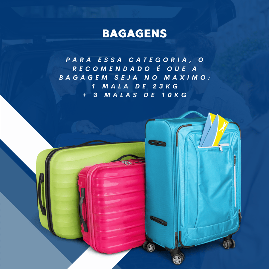 recomendação de bagagens traslados deluxe