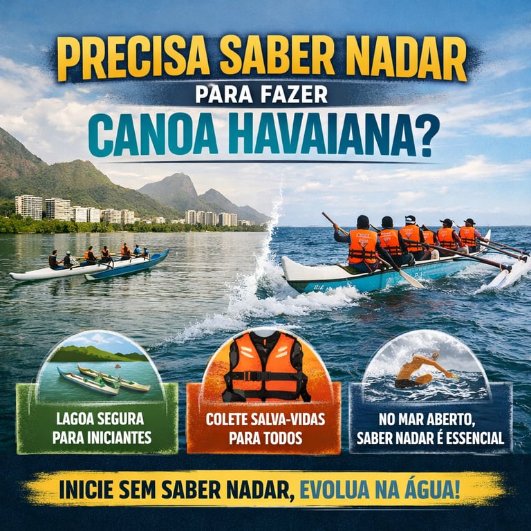Precisa saber nadar para praticar Canoa Havaiana?