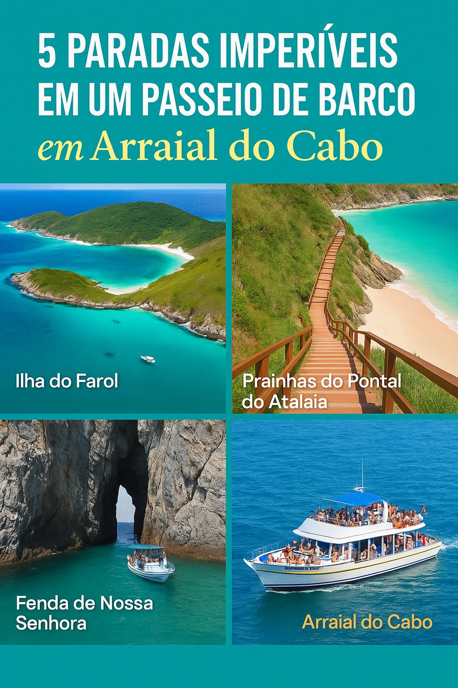 Passeio de Barco em Arraial do Cabo: Top 5 Lugares Incríveis para Conhecer