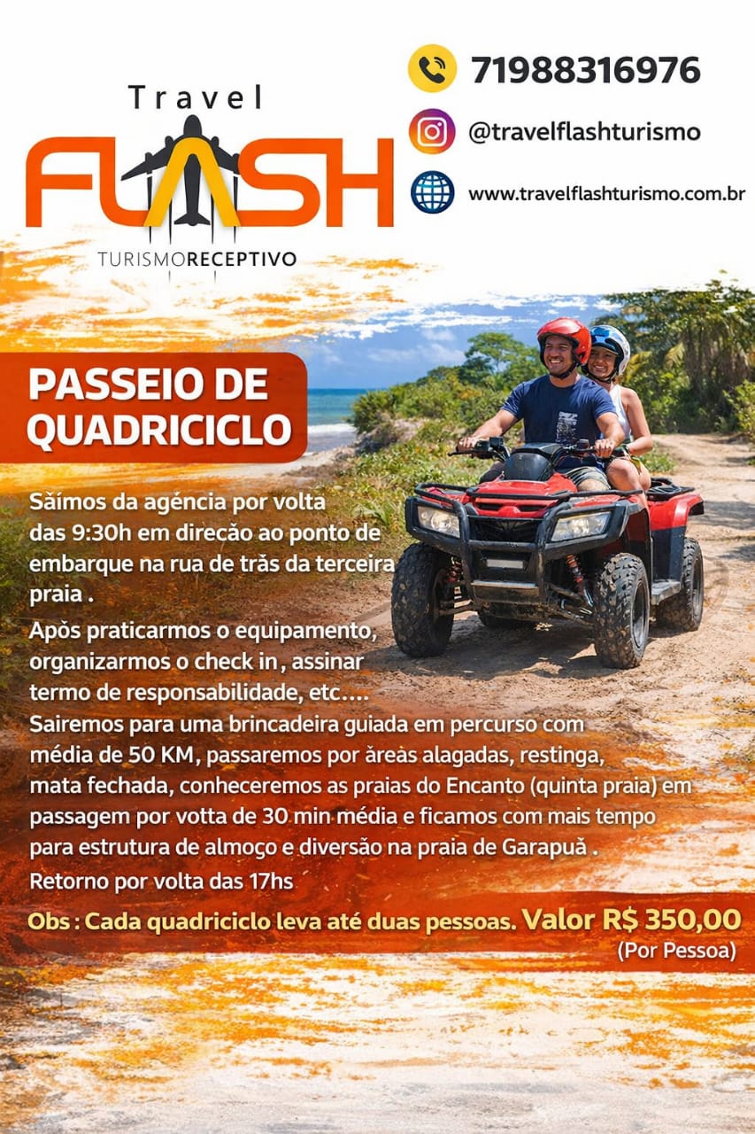 Quadriciclo em Morro de São Paulo 
