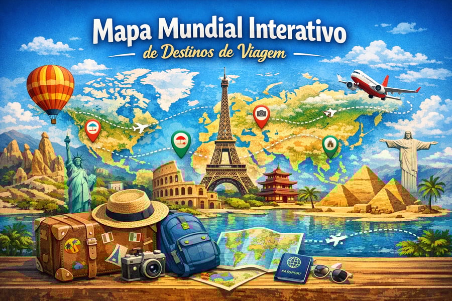 Explore o mundo com segurança e acompanhamento desde o Brasil