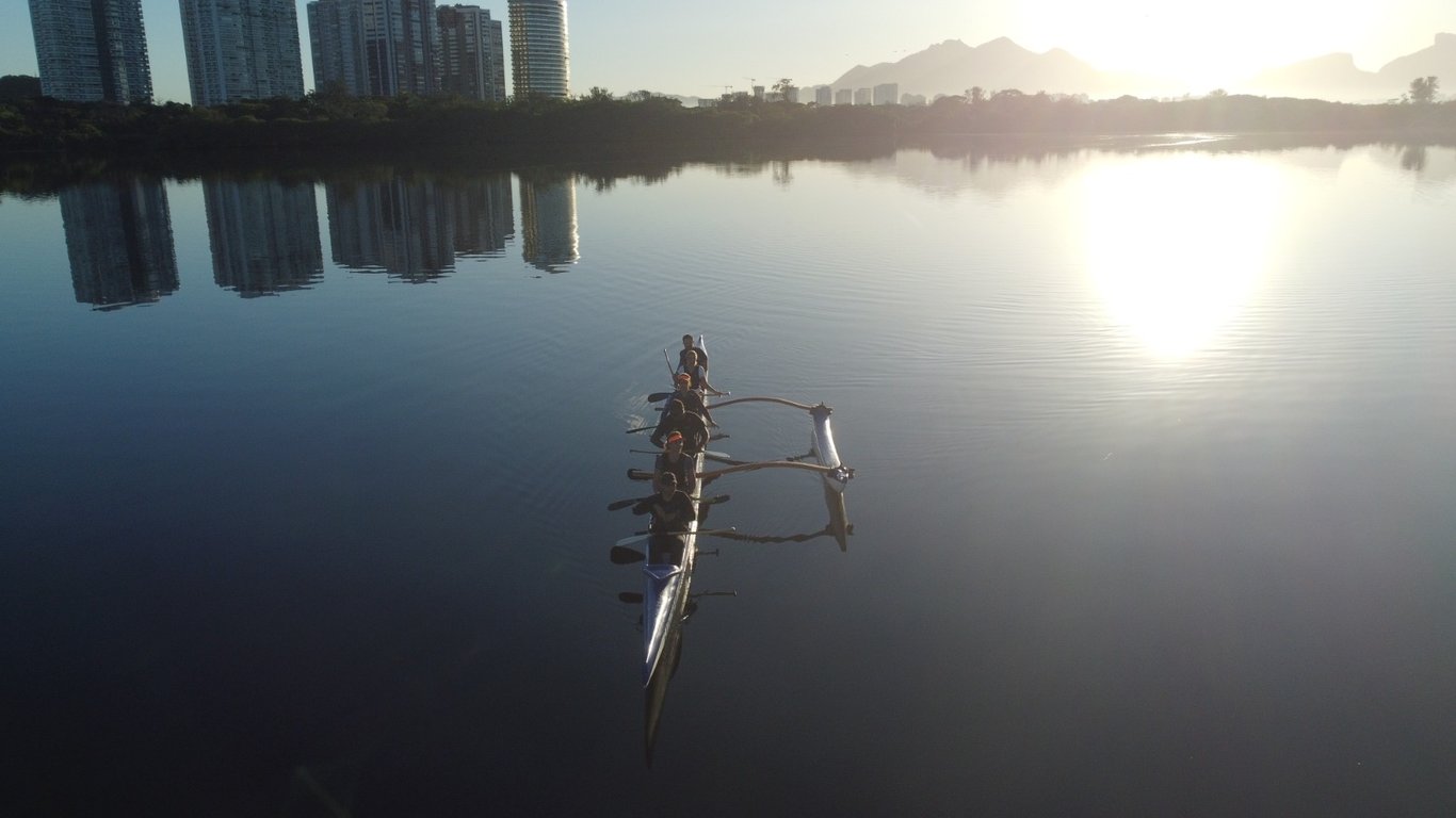 Aula de canoa havaiana na Barra da Tijuca