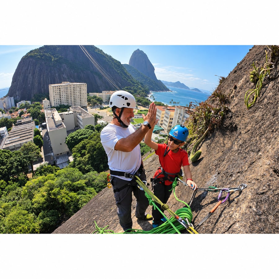 Batismo de Escalada - aula de escalada para iniciantes.