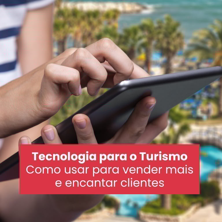 Profissional do turismo utilizando recursos digitais para gerenciar reservas e oferecer experiências personalizadas aos viajantes.