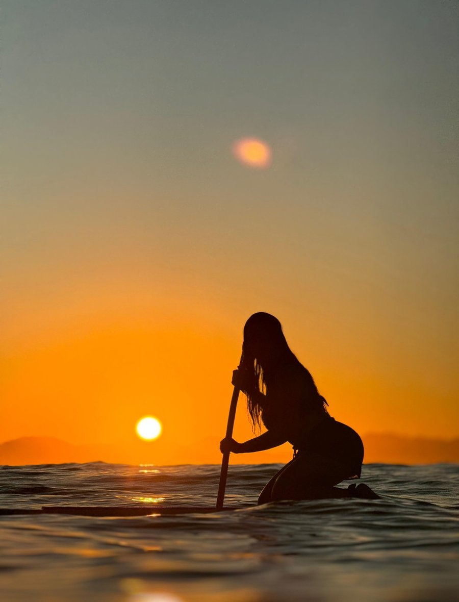     Nascer do sol no Rio de Janeiro visto do mar em um passeio de stand up paddle cheio de energia e paisagens lindas
