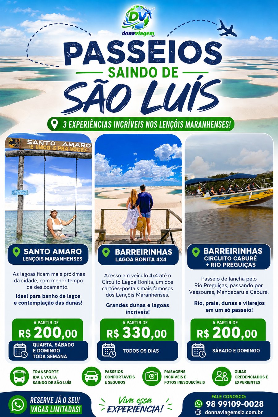 Qual passeio escolher nos Lençóis Maranhenses? 