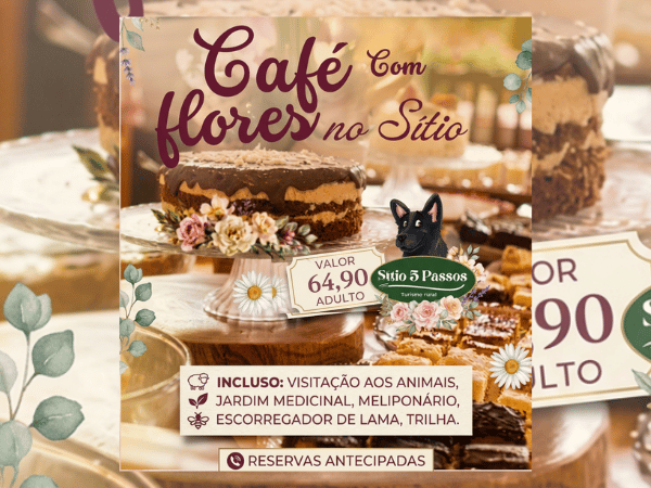 Café Colonial com Flores