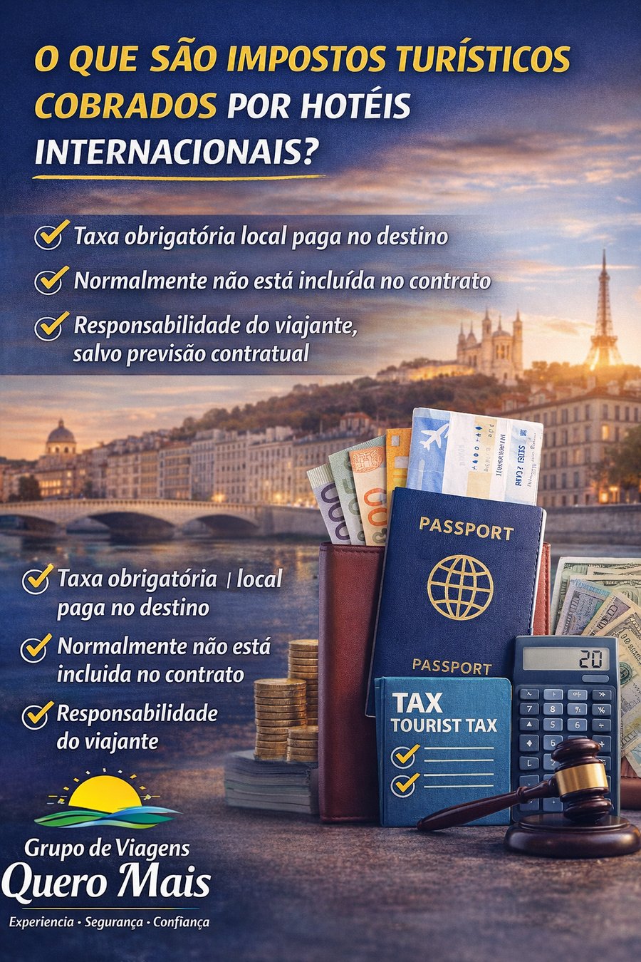 Impostos turísticos em hotéis internacionais: quem paga?