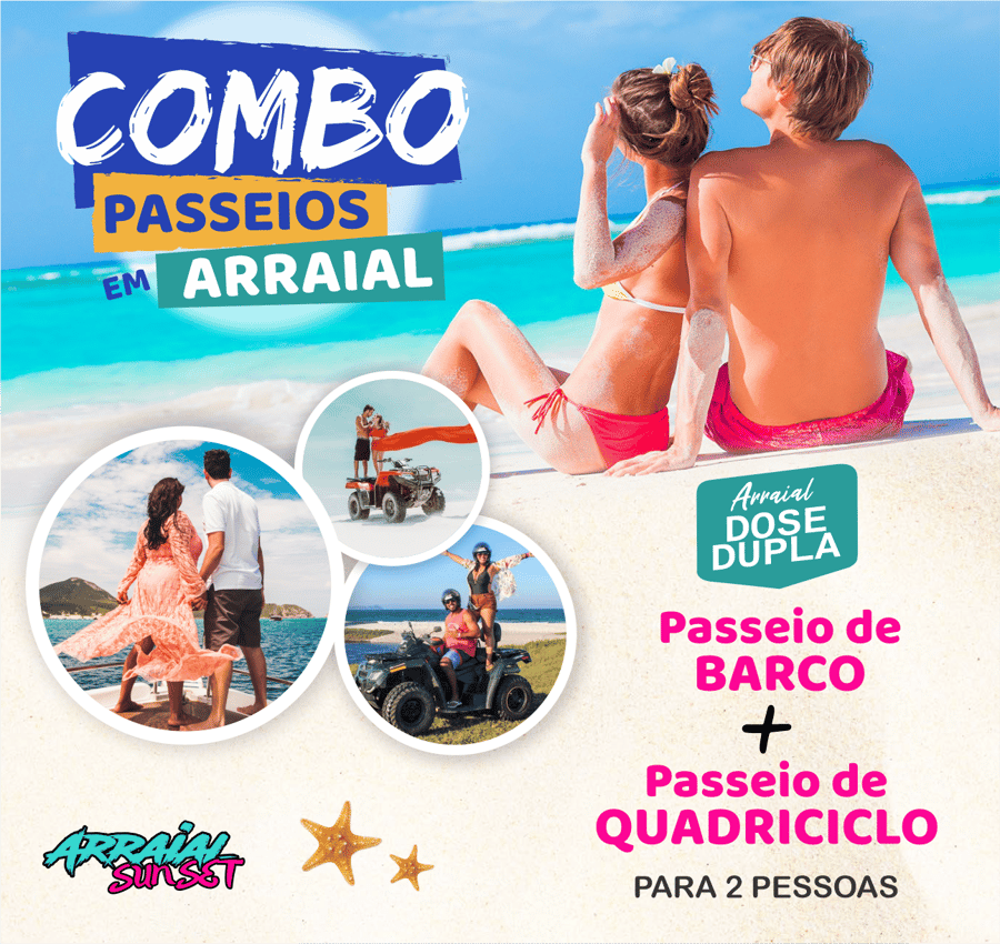 Combo - Passeio de Barco e Quadriciclo para 2 Pessoas