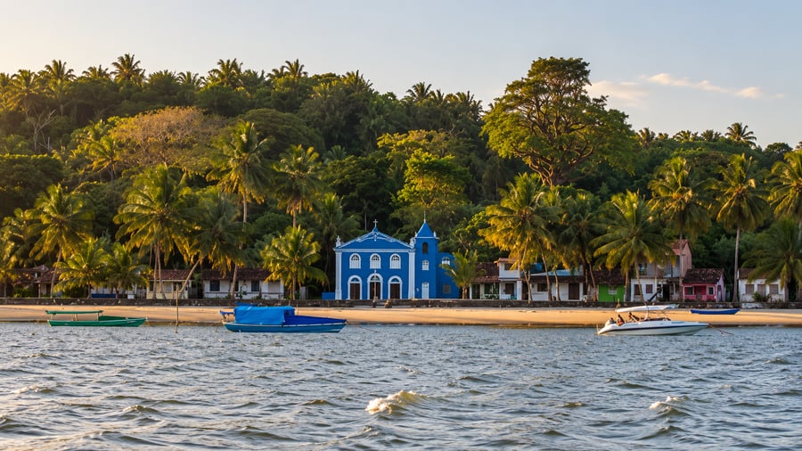 Cova da Onça durante o passeio de lancha em Boipeba