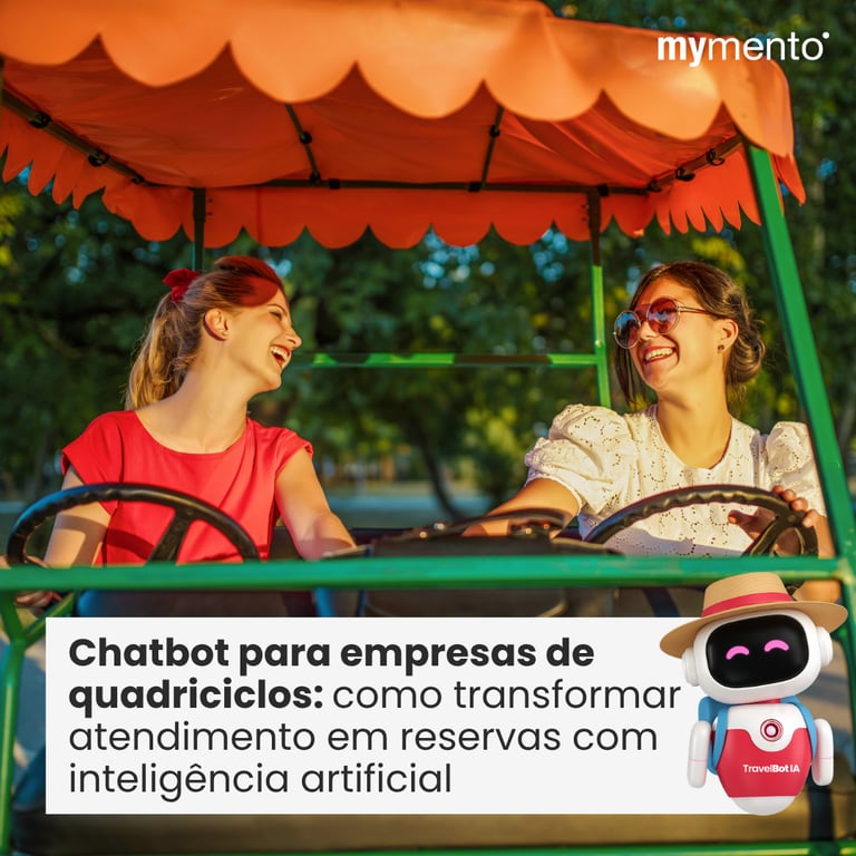 Chatbot com inteligência artificial atendendo clientes de empresa de passeios de quadriciclo e convertendo em reservas online