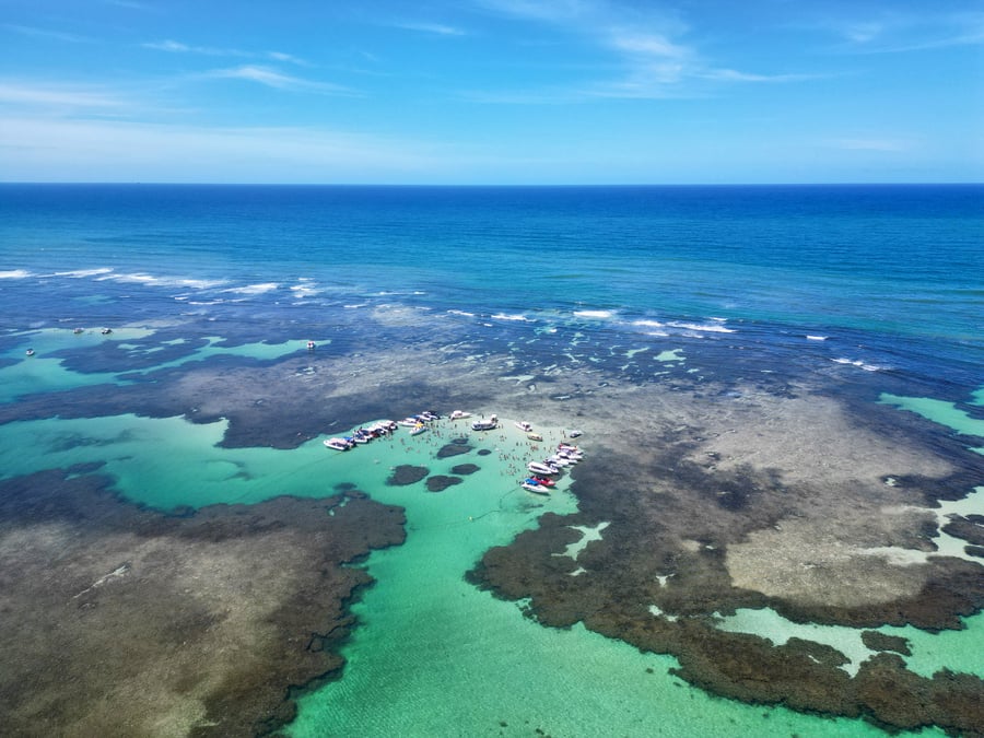 Piscinas Naturais de Moreré durante a Volta à Ilha de Boipeba