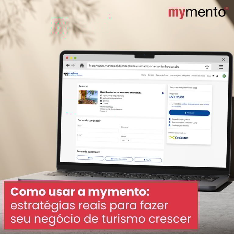 Plataforma mymento para reservas online: soluções em tecnologia para empresas de turismo aumentarem vendas, automatizarem processos e crescerem de forma profissional.