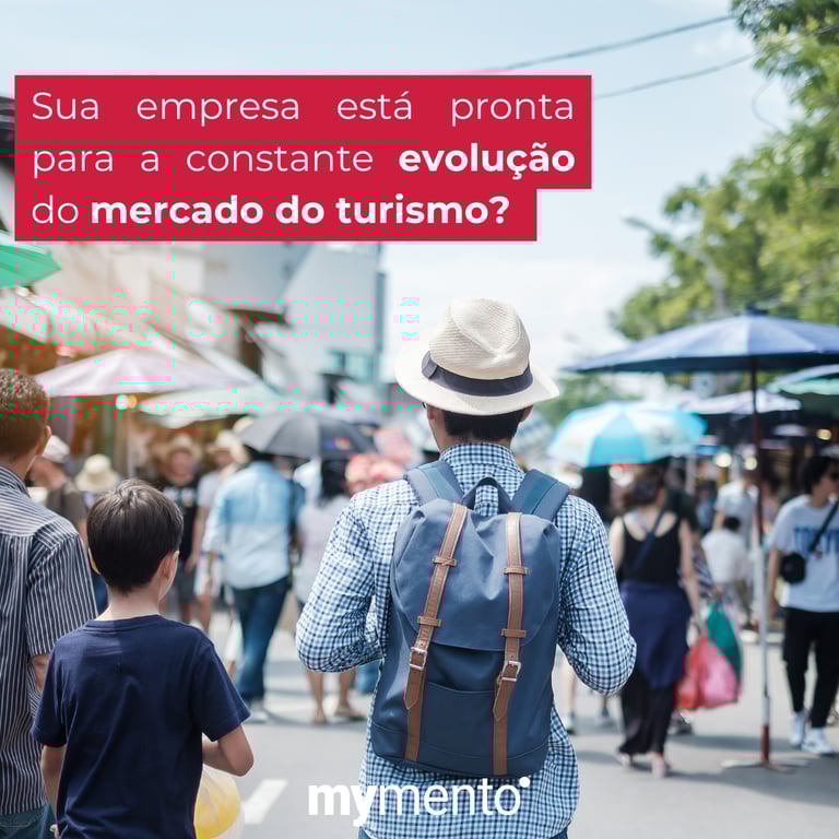 Turista explora mercado local, vivenciando uma experiência autêntica e cultural — uma das principais tendências do turismo atual. 