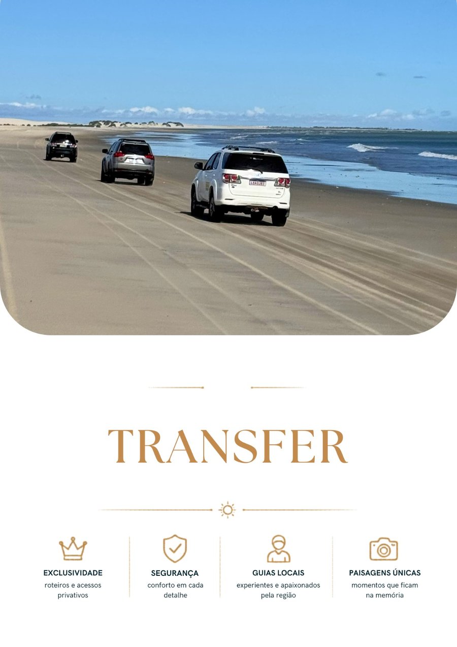 🚐 Transfer Privativo | Agência dos Lençóis Viaje com conforto, segurança e total flexibilidade. Nosso transfer privativo é ideal para quem deseja aproveitar a viagem sem preocupações, com horários personalizados, veículo exclusivo para o seu grupo e atendimento dedicado do início ao fim. Durante o trajeto, você conta com mais comodidade, privacidade e a liberdade de fazer paradas quando necessário, transformando o deslocamento em parte da experiência pelos Lençóis Maranhenses. ✨ Mais conforto, mais praticidade e uma experiência feita no seu ritmo.