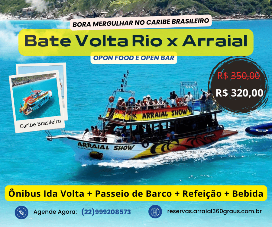 Bate Volta 320,00 por Pessoa