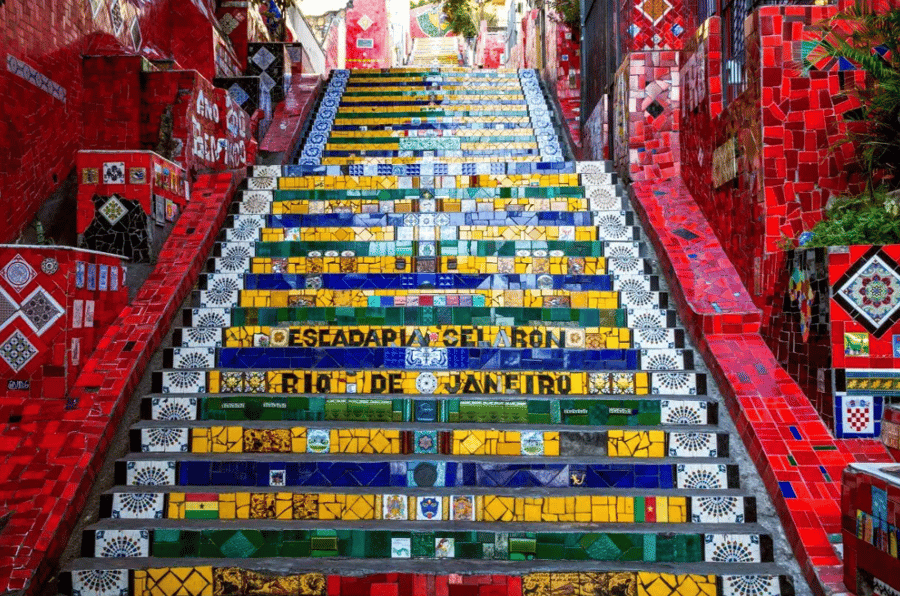 Escadaria Selaron. Dia no Rio