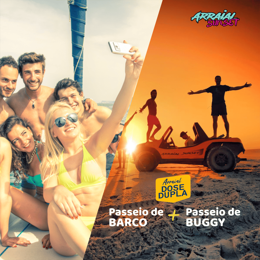 Combo - Passeio de Barco e Buggy no Buggy para 2 Pessoas