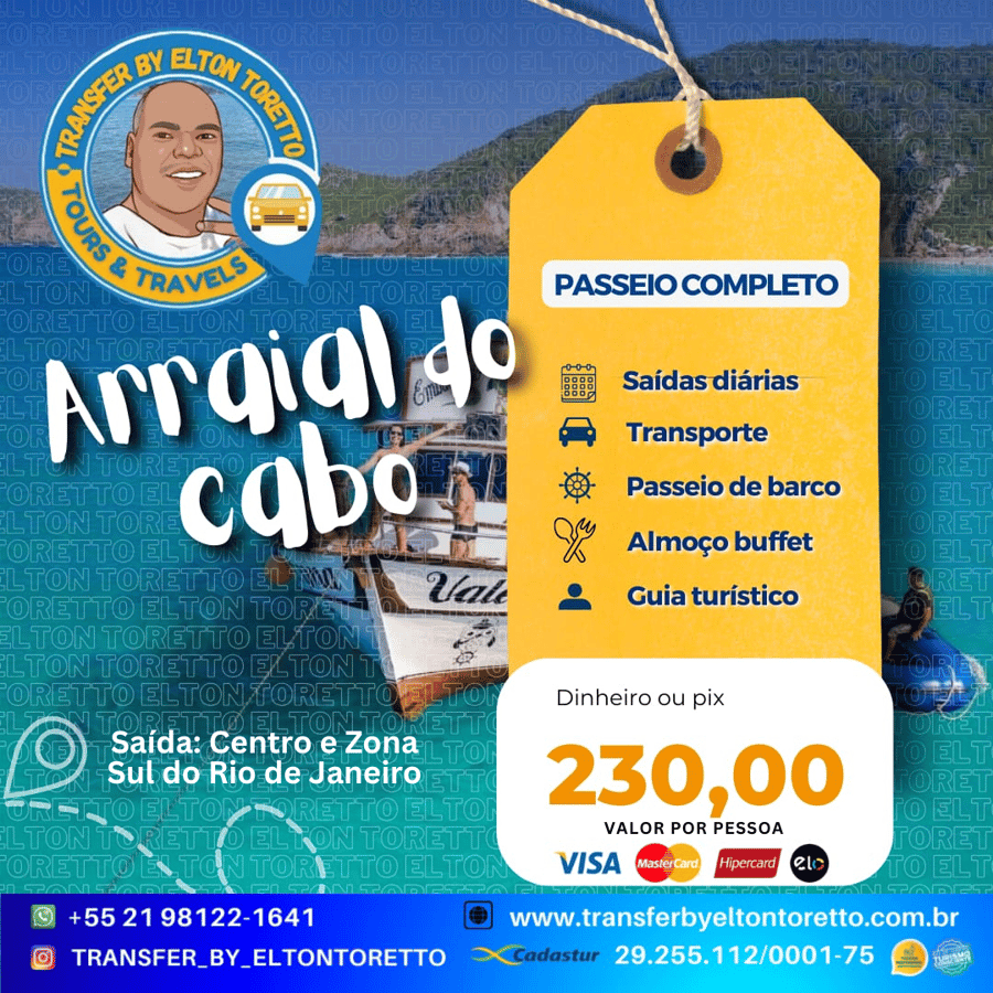 Transfer Rio de Janeiro para Arraial do Cabo