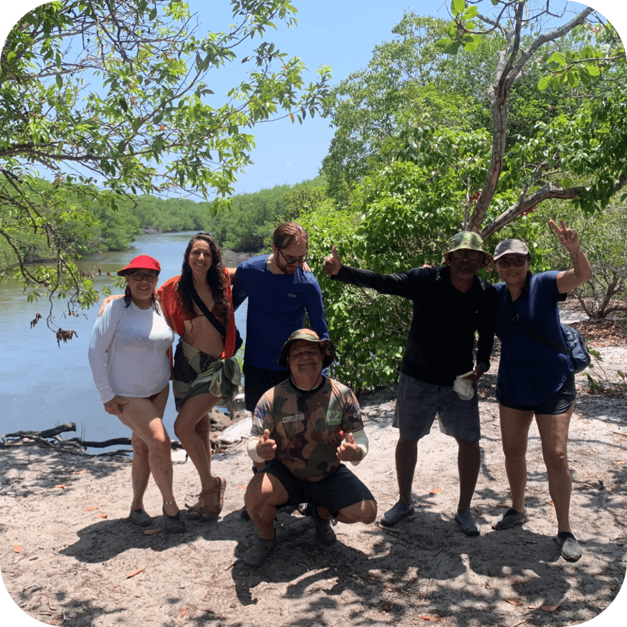 Local de embarque na flutuação no Rio Maracaípe