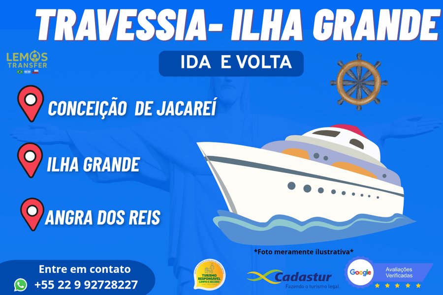 Travessia VIP saindo pela Marina do Condomínio Porto Real.A melhor, mais rápida e segura Travessia para Ilha Grande