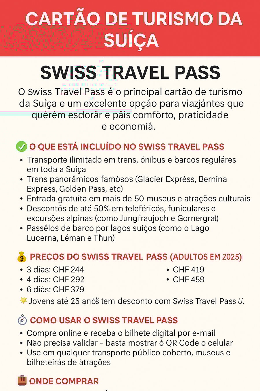 Guia Completo do Swiss Travel Pass: Preços, Benefícios e Como Usar para Explorar a Suíça