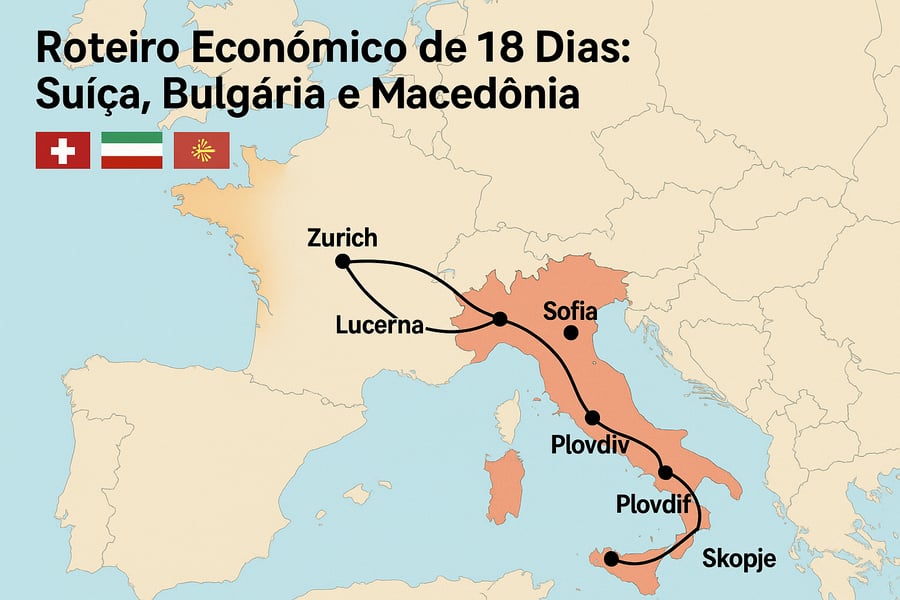 Roteiro Econômico Inesquecível: 18 Dias pela Suíça, Bulgária e Macedônia para Brasileiros