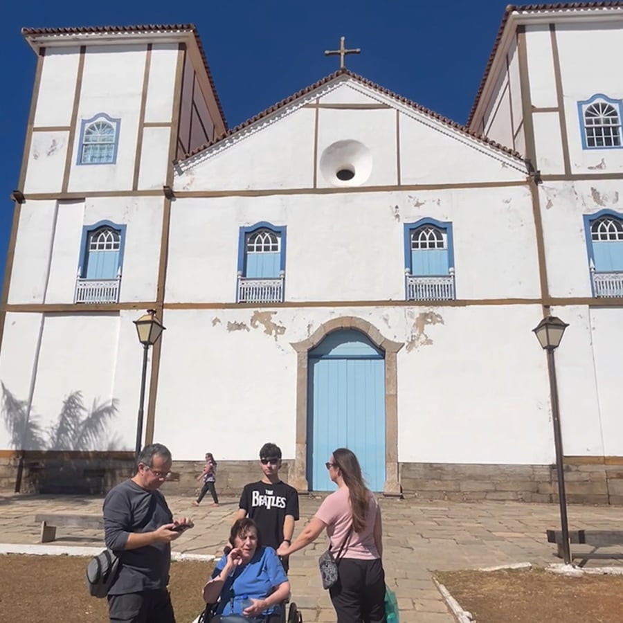 Igreja Matriz de Nossa Senhora do Rosário, de 1728, primeira e maior construção religiosa do Estado de Goiás.