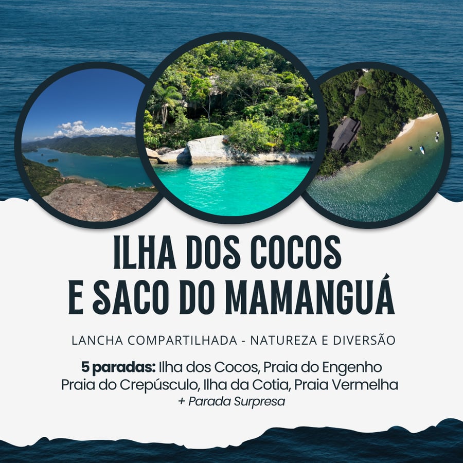 Passeio de Lancha Compartilhada em Paraty