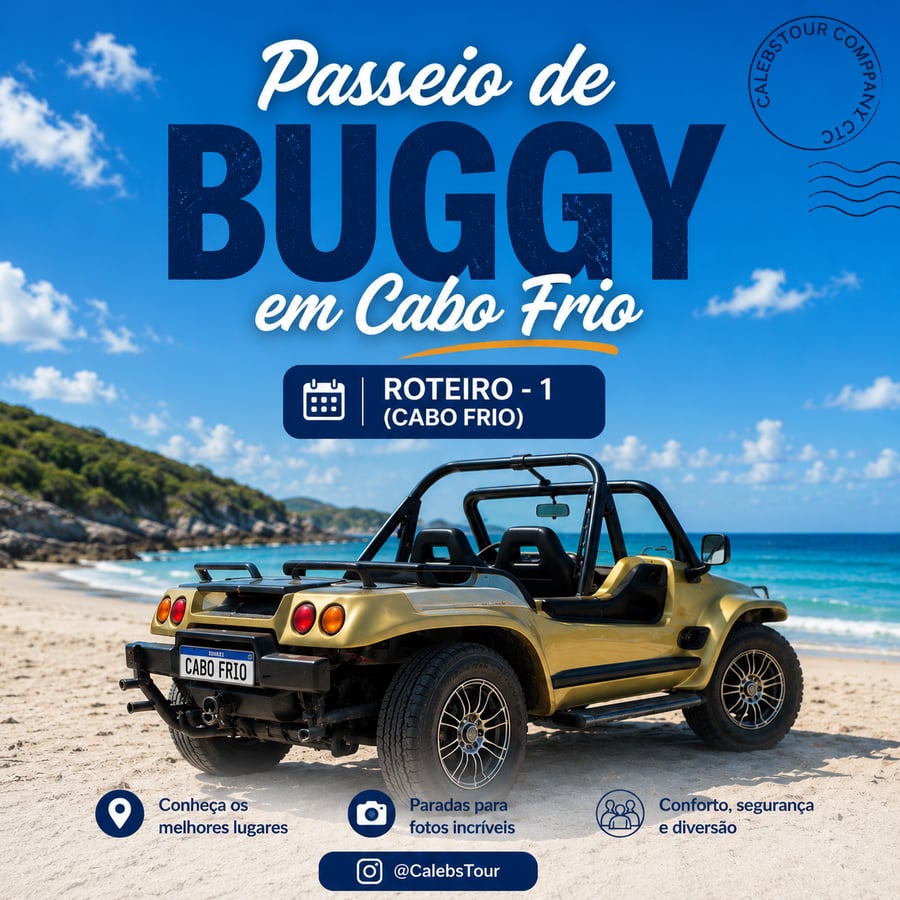 Passeio de Buggy em Cabo Frio - Roteiro 1:  Tradicional 