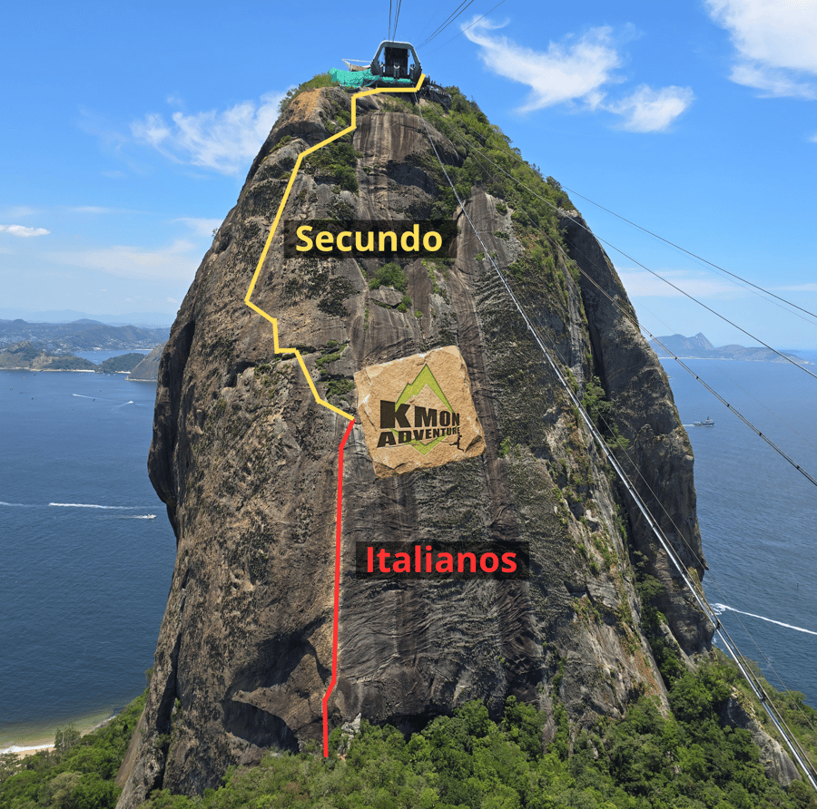 ESCALADA, VIA ITALIANOS COM SECUNDO - PÃO DE AÇÚCAR - RIO DE JANEIRO