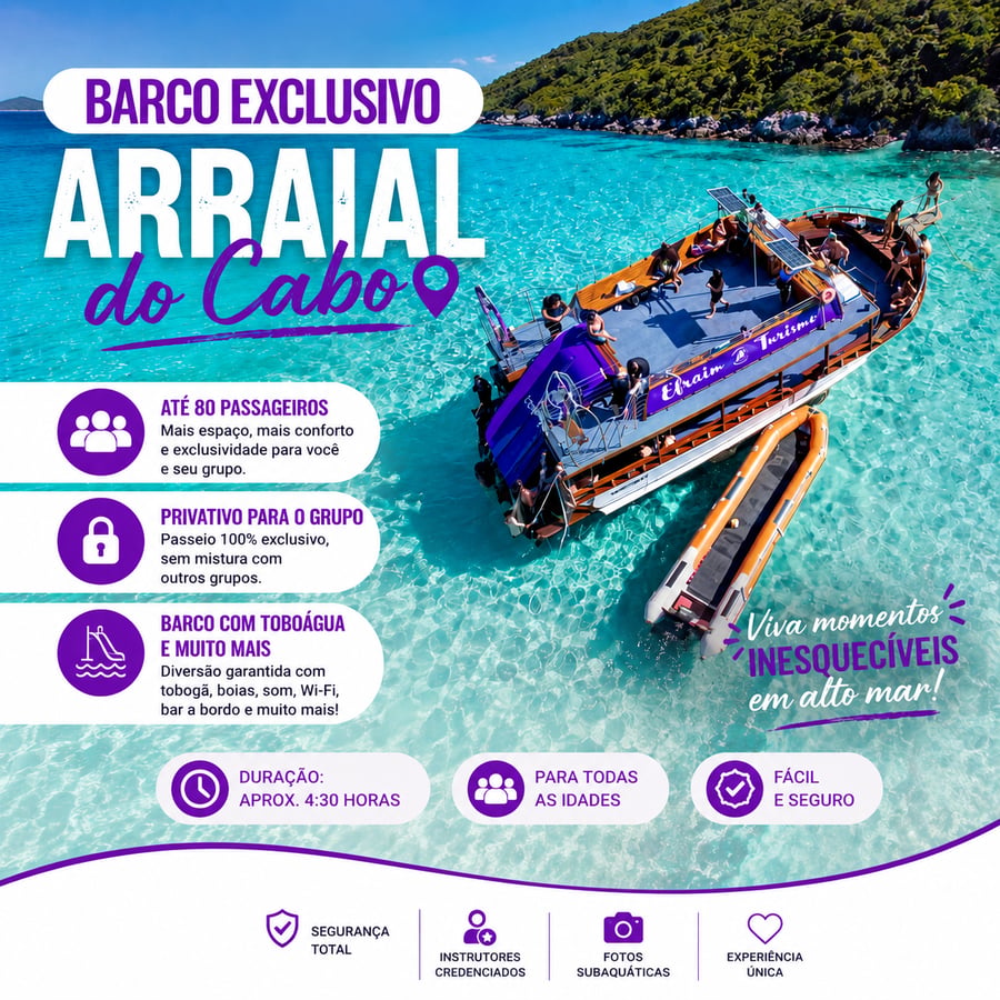 Passeio de barco exclusivo 