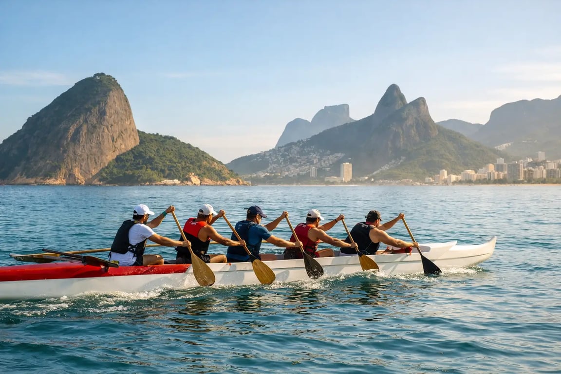 Aulas de canoa havaiana no Rio de Janeiro