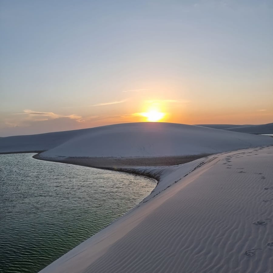 Por do sol Lençóis Maranhenses