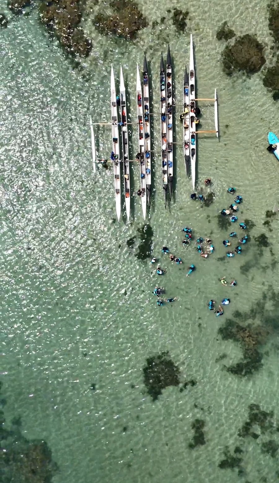 Remada na Baixa Mar Canoa Havaiana em Maceió 