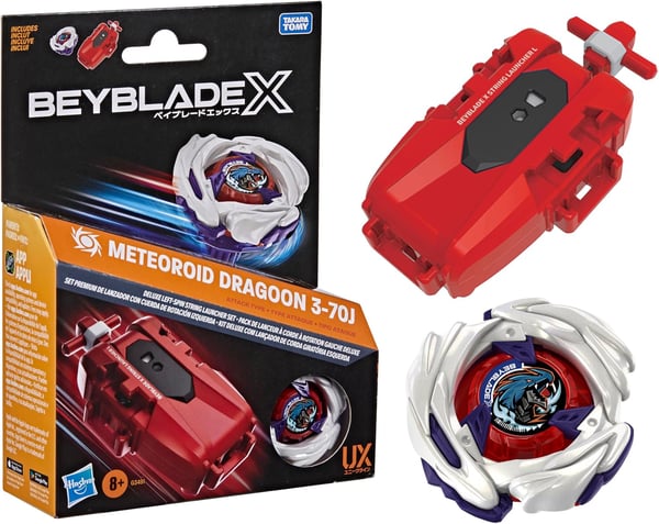 Beyblade X 隕星龍騎士 Meteoroid Dragoon 3-70J｜左旋拉繩發射器套組 美版