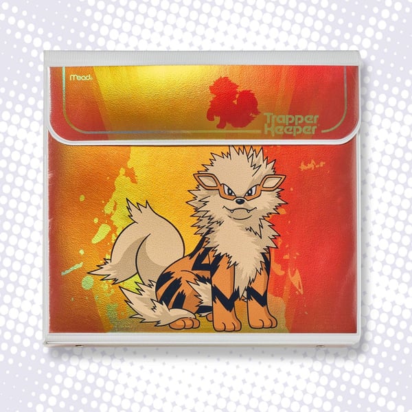Mead Pokémon Trapper Keeper Arcanine 收藏活頁夾
